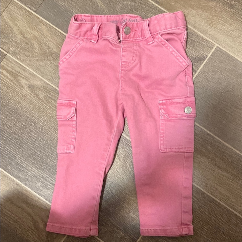 Pink Kids Cargo Pants